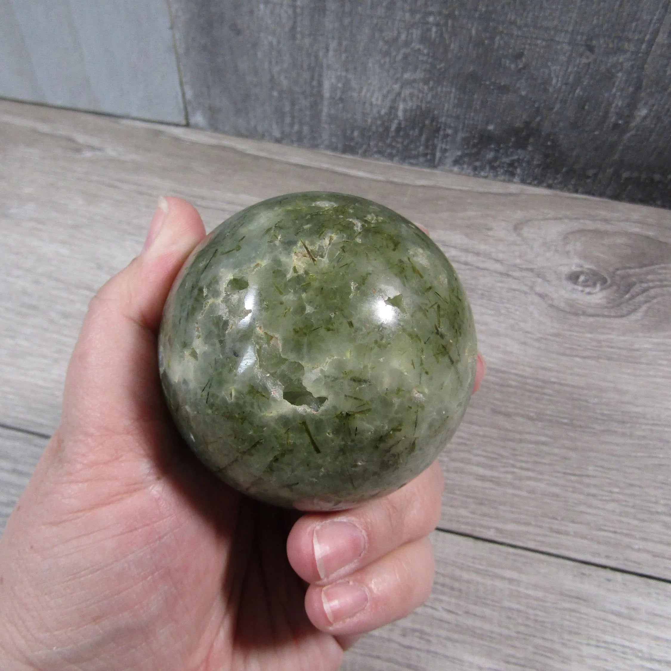 Prehnite Sphere Large Display Size