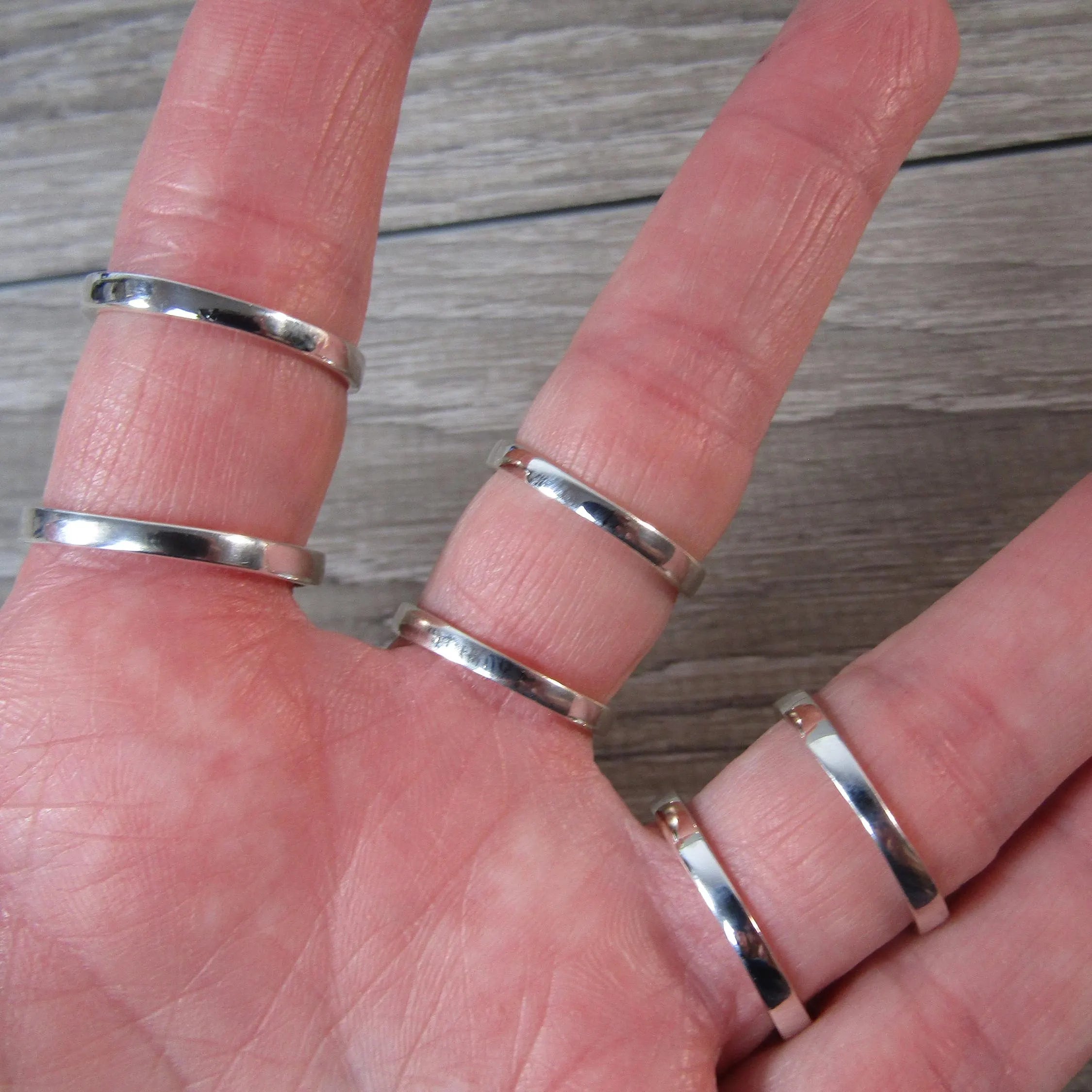 Sterling Silver Rings Stacking and Bands