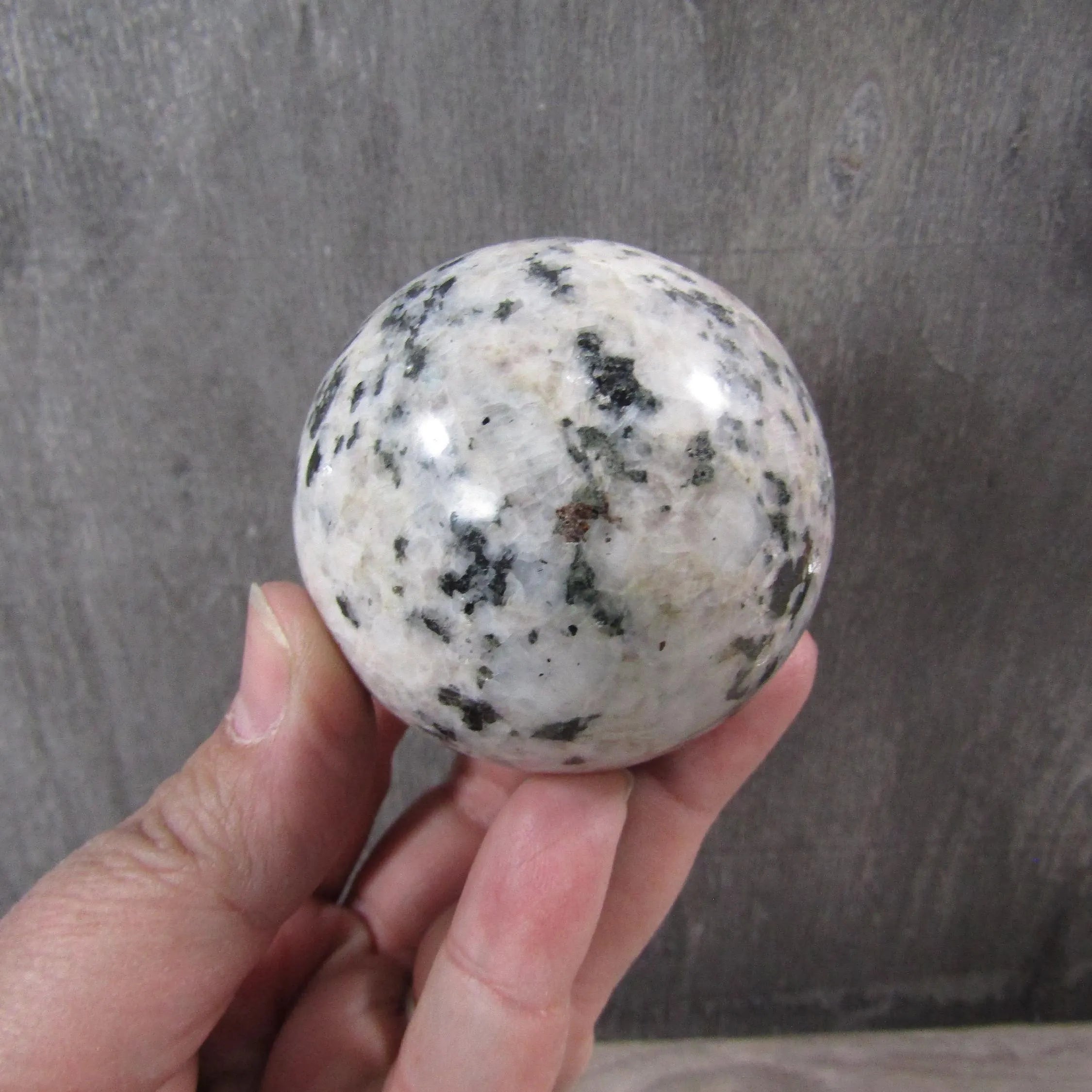 Moonstone Spheres Large Display Size