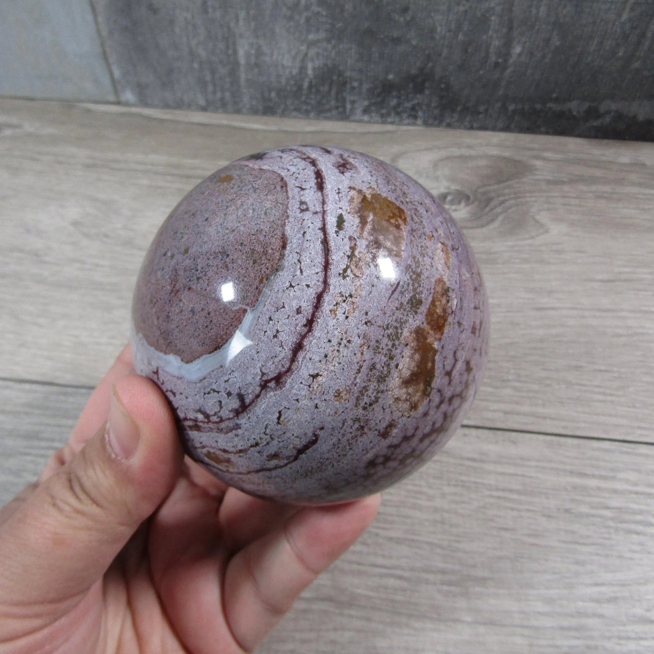 Ocean Jasper Sphere Large Display Size