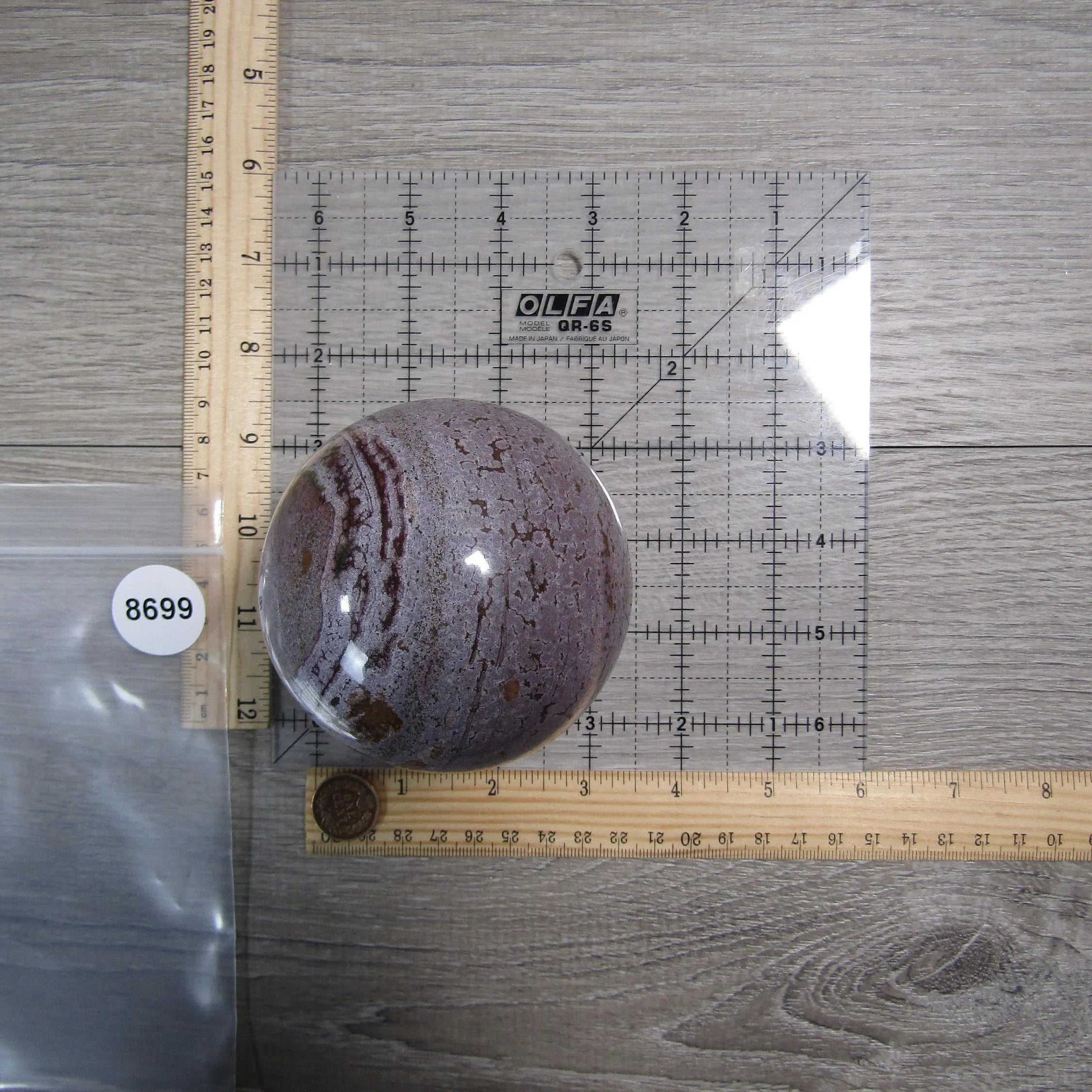 Ocean Jasper Sphere Large Display Size