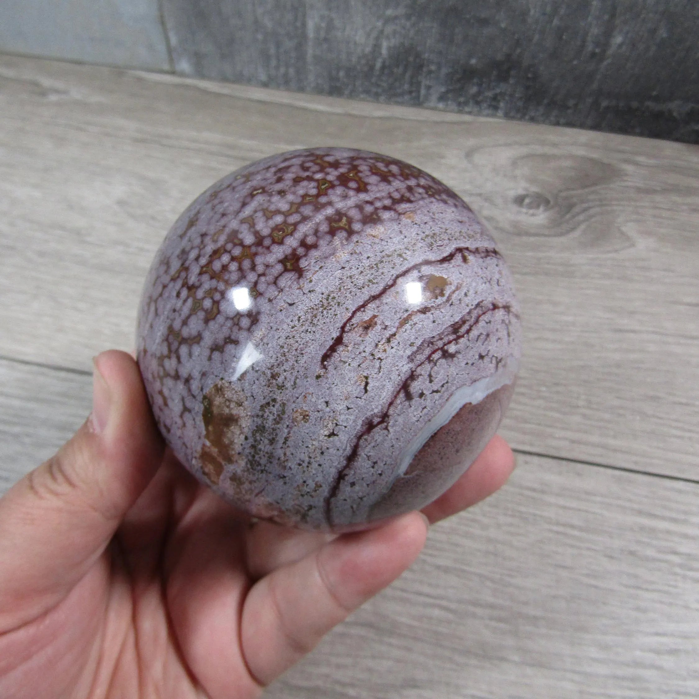 Ocean Jasper Sphere Large Display Size