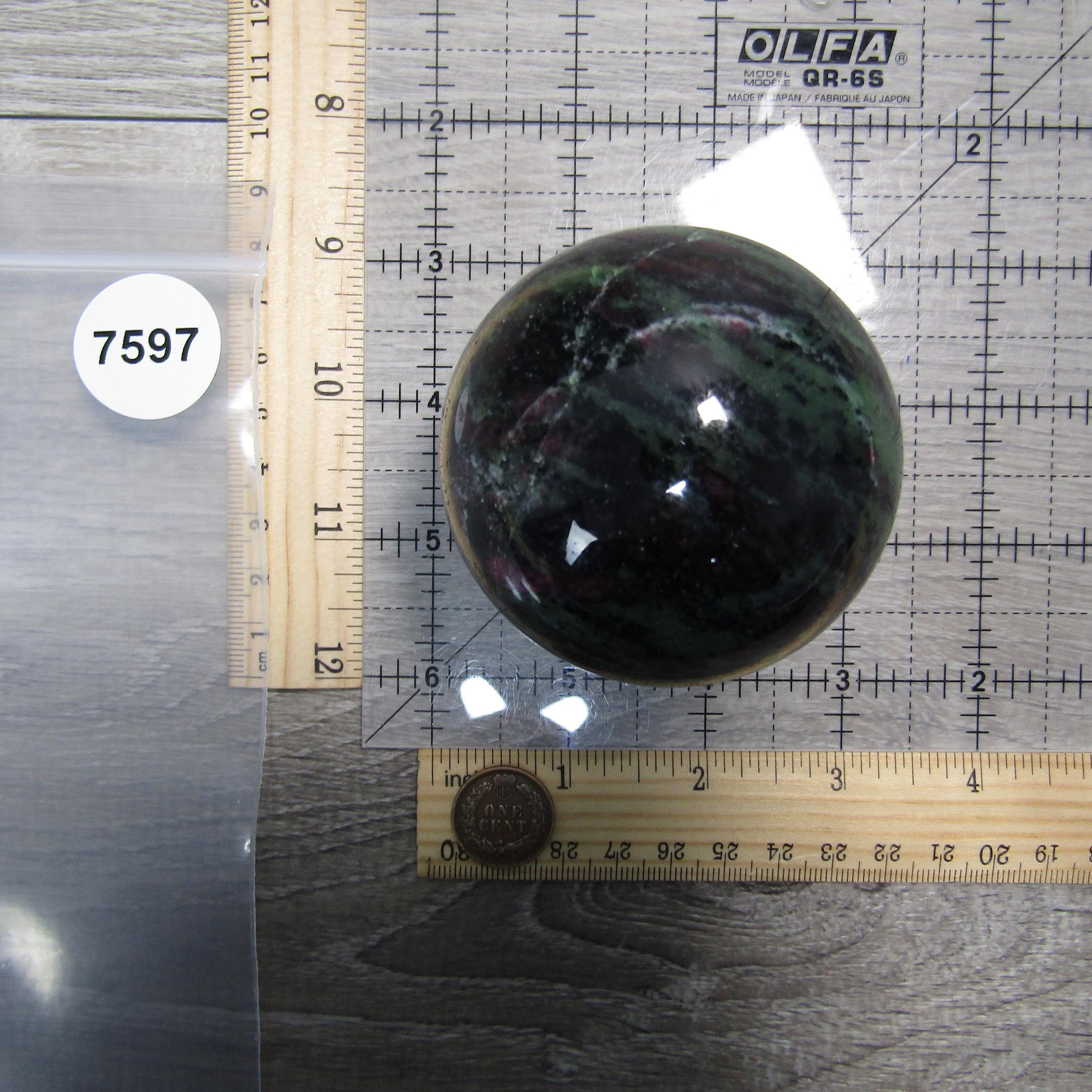 Ruby Zoisite Sphere Large Display Size