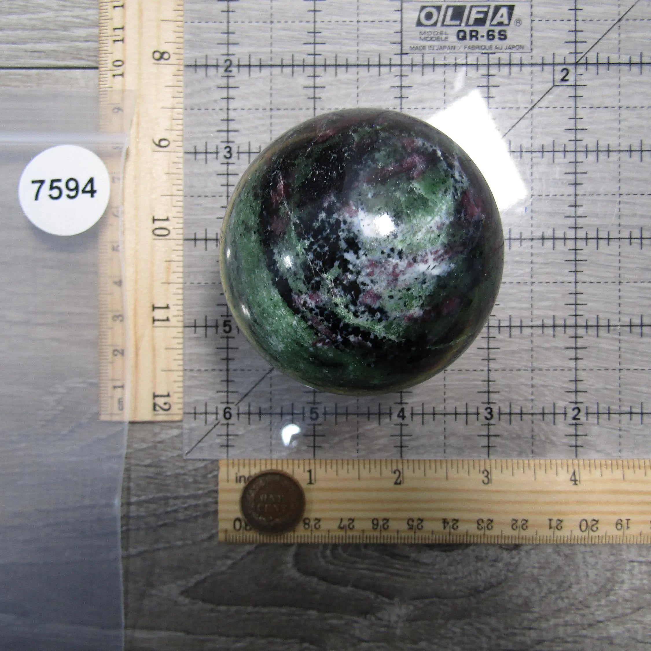 Ruby Zoisite Sphere Large Display Size