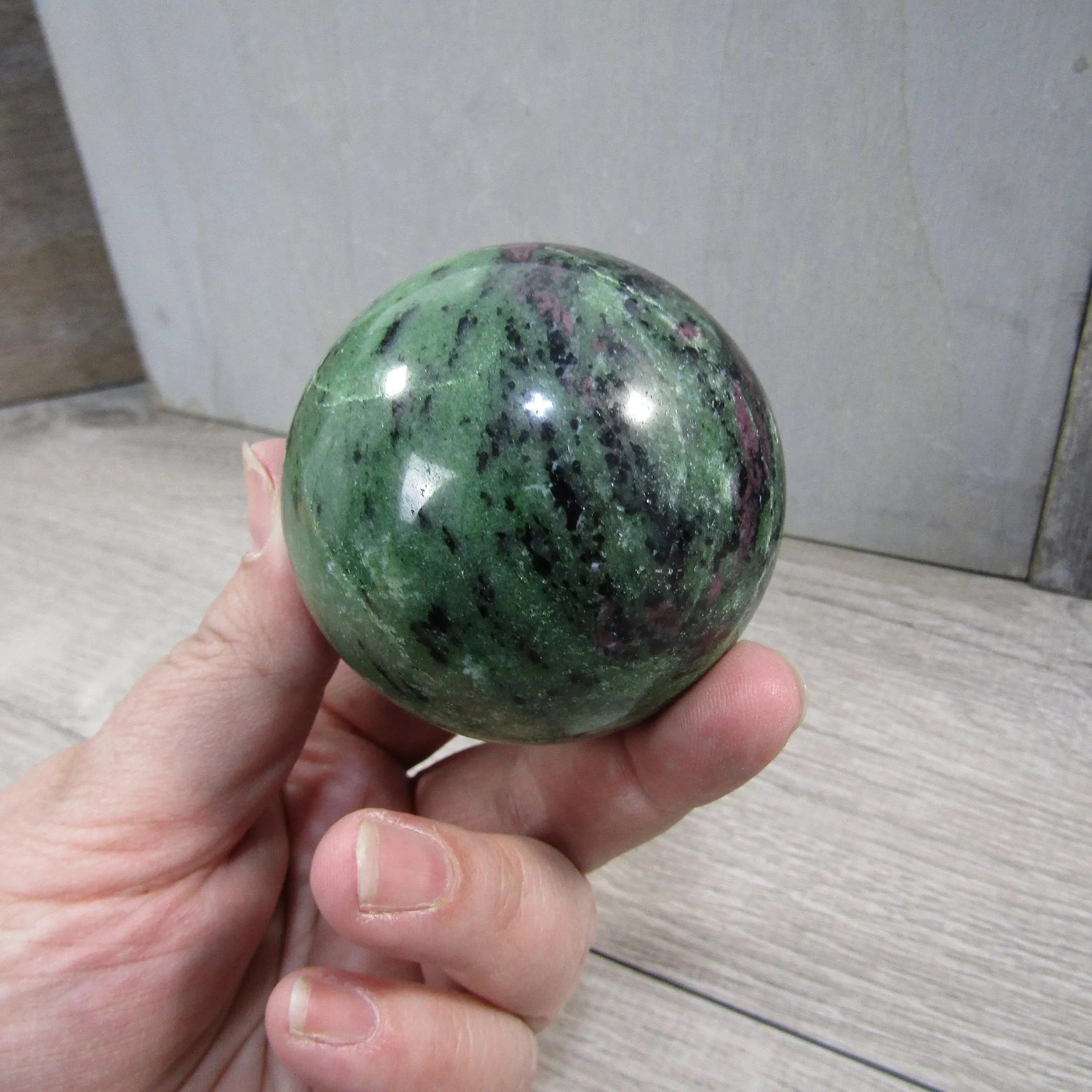 Ruby Zoisite Sphere Large Display Size