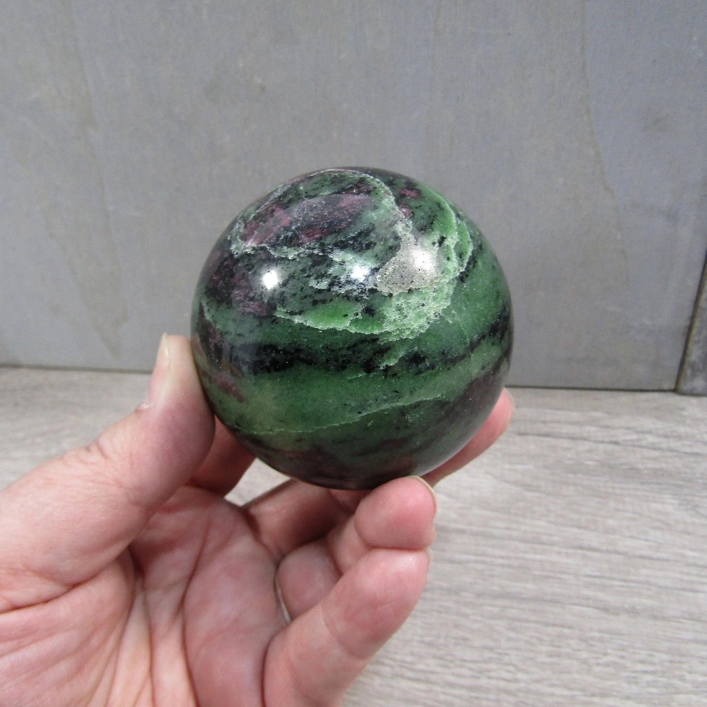 Ruby Zoisite Sphere Large Display Size