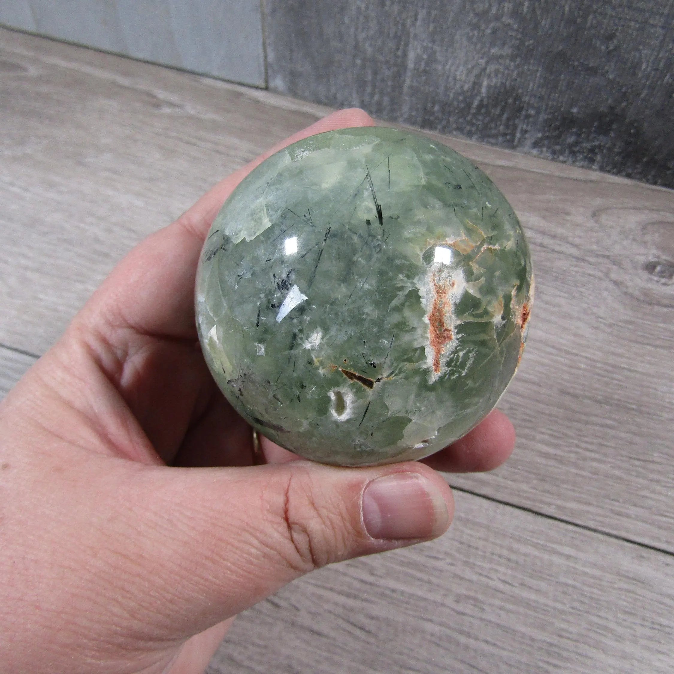 Prehnite Sphere Large Display Size