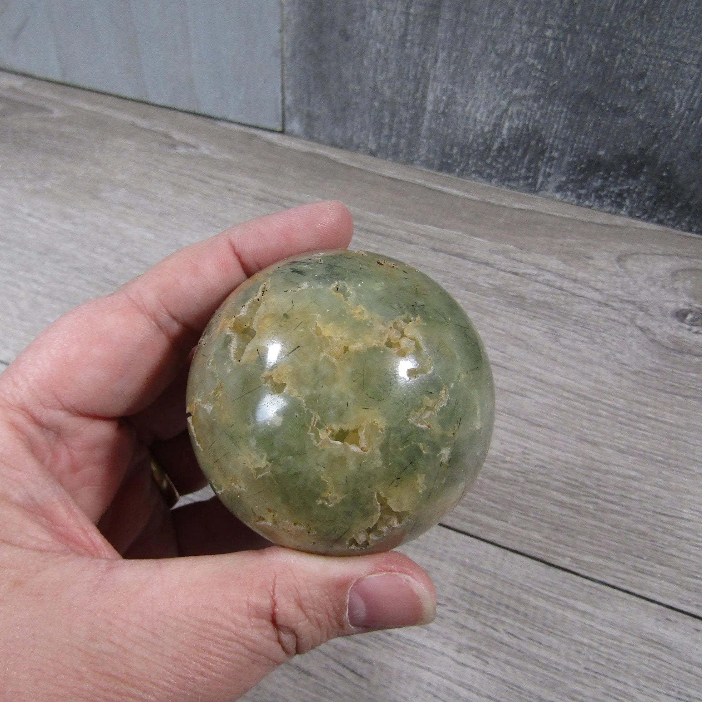 Prehnite Sphere Large Display Size