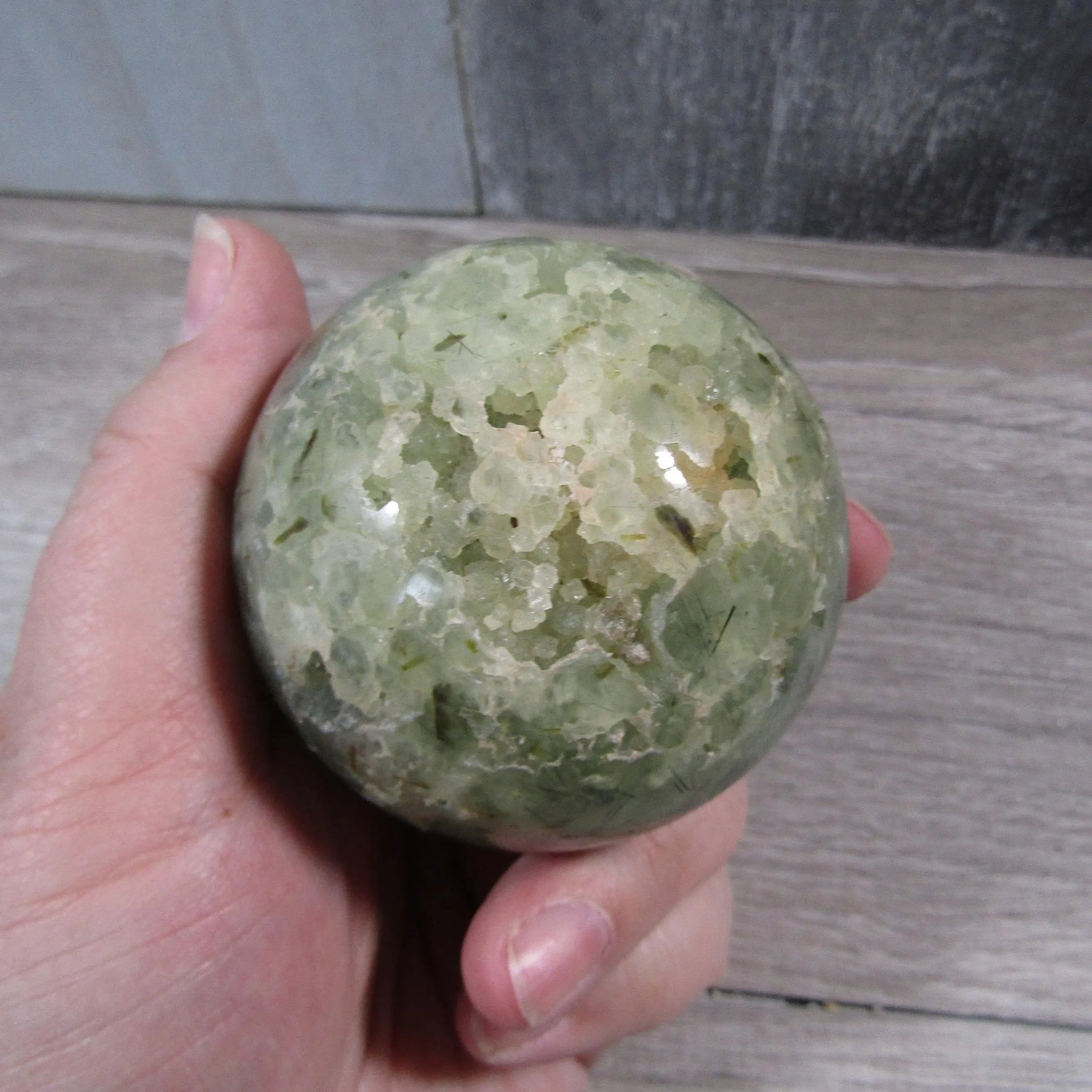 Prehnite Sphere Large Display Size