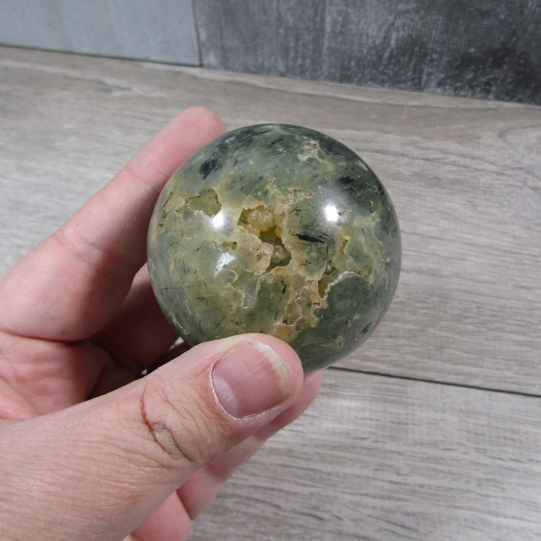 Prehnite Sphere Large Display Size