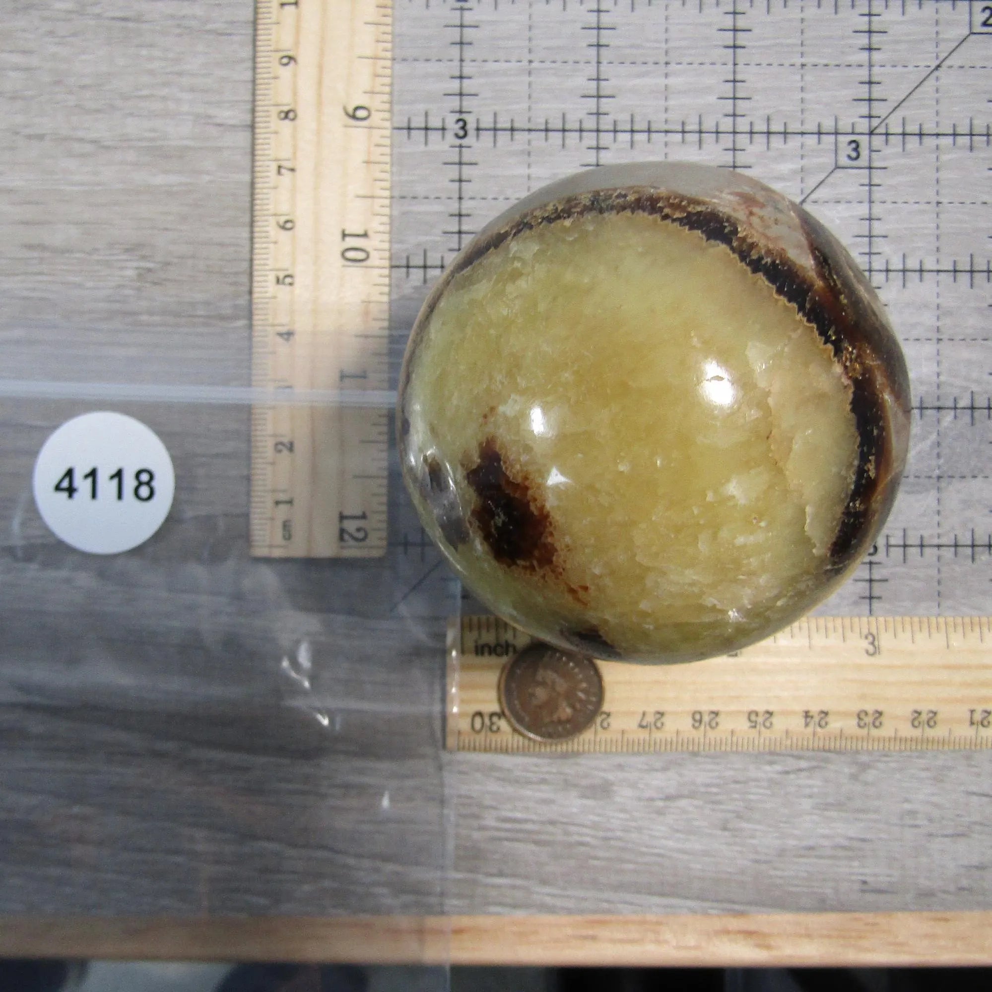 Septarian Nodule, Calcite Barite Sphere Large Display Size