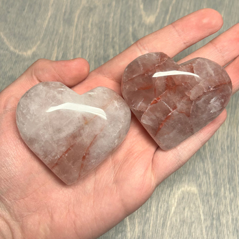 hematoid quartz heart anniversary gift