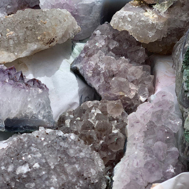 Amethyst Raw Rough Clusters Sold by the 3 Pound Lot