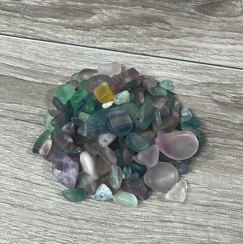 Mixed Tumbled Fluorite 1 LB lot