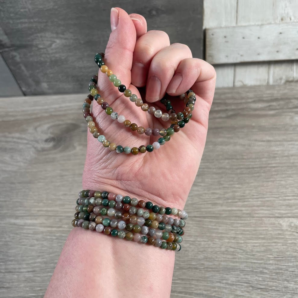 indian agate wholesale natural stone bracelet for gift shop jewelry displays