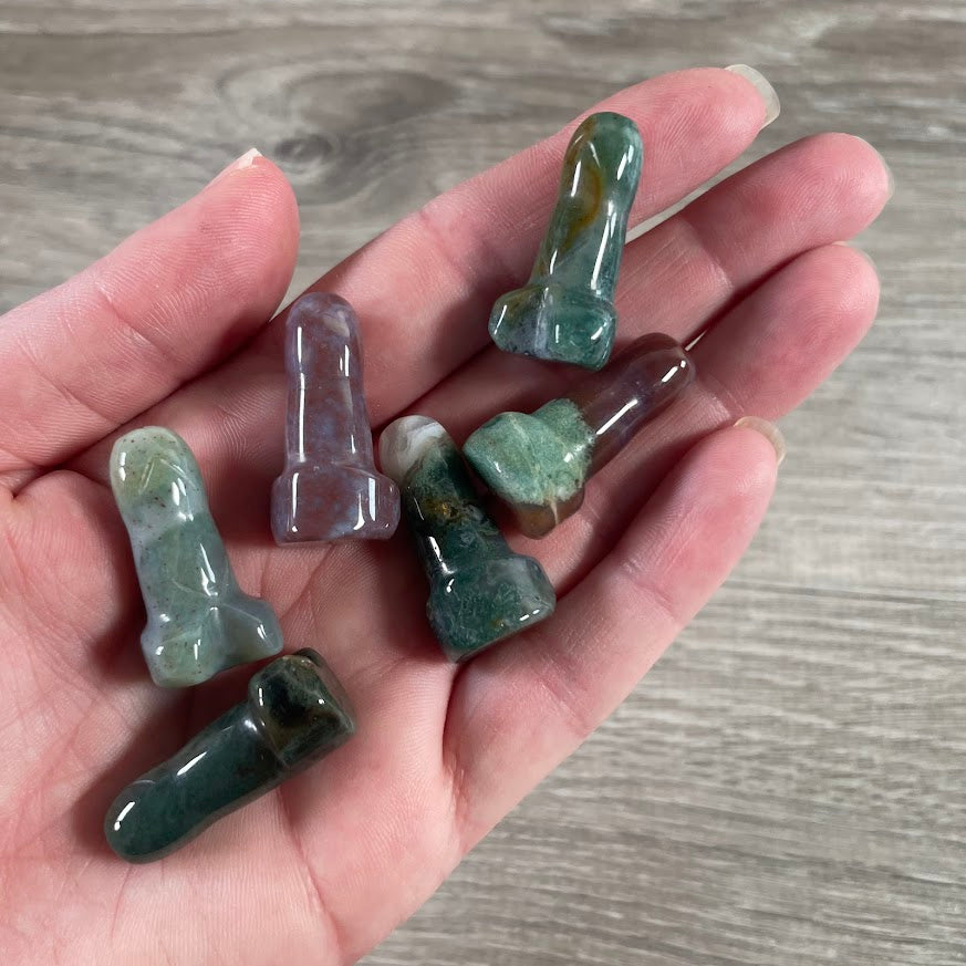 Small indian agate polished gemstone statue wholesale crystal shop supply