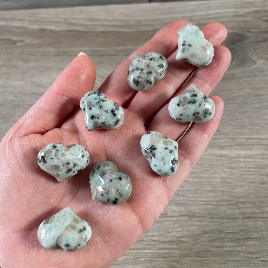 kiwi jasper puffy hearts perfect for crystal gift sets
