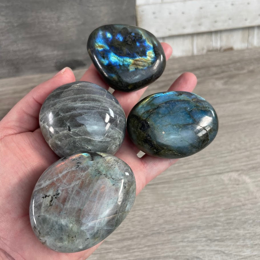 labradorite palm stones by the ounce wholesale metaphysical crystals