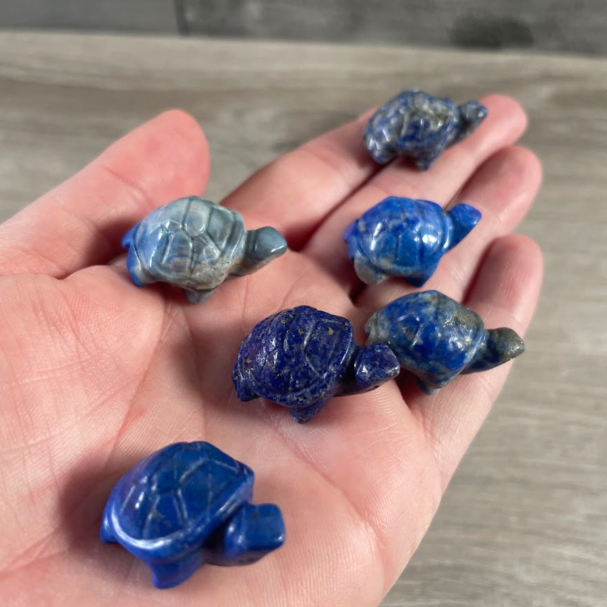 Lapis lazuli small wholesale carved turtle figurines