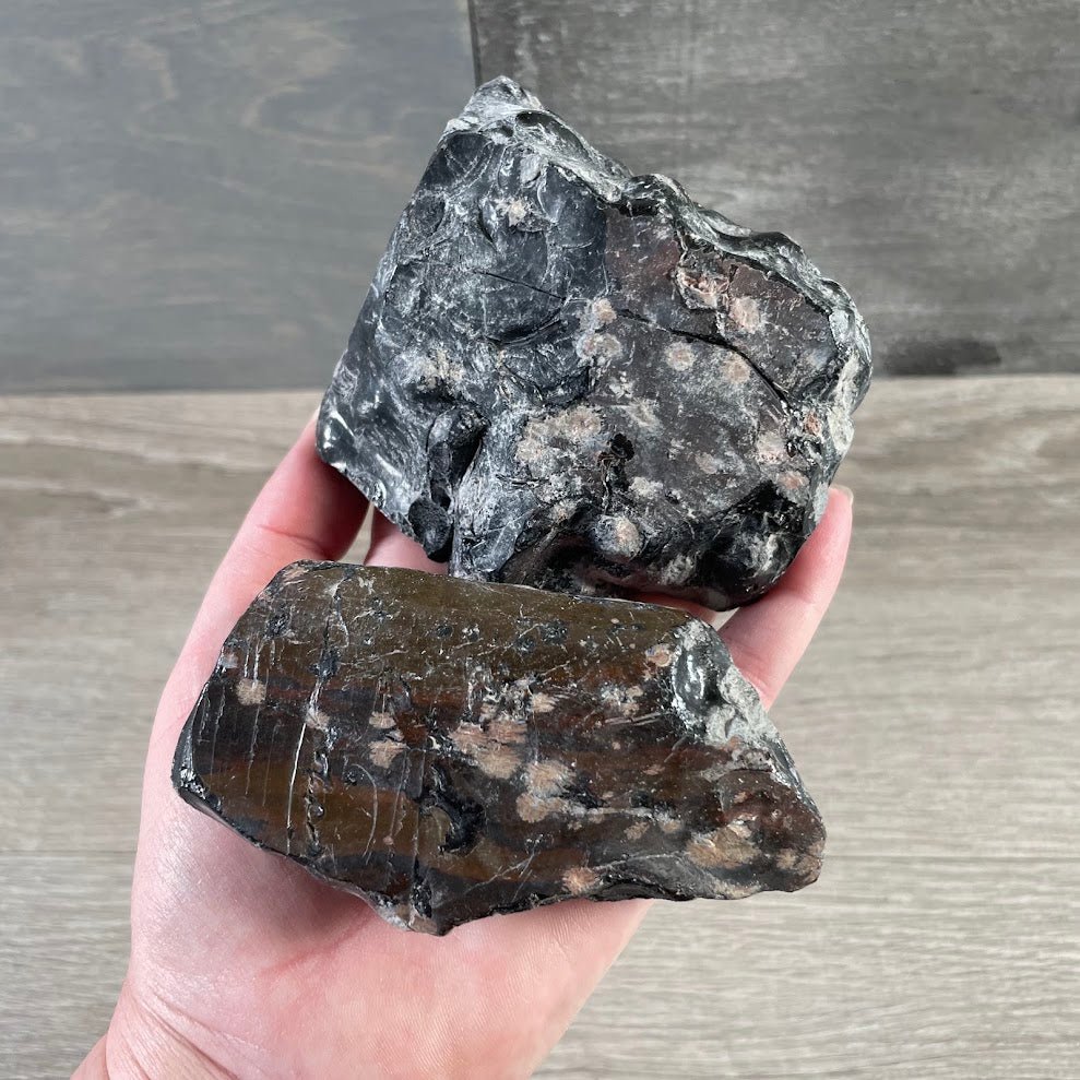 Wholesale snowflake obsidian chunk for gemstone and mineral shops