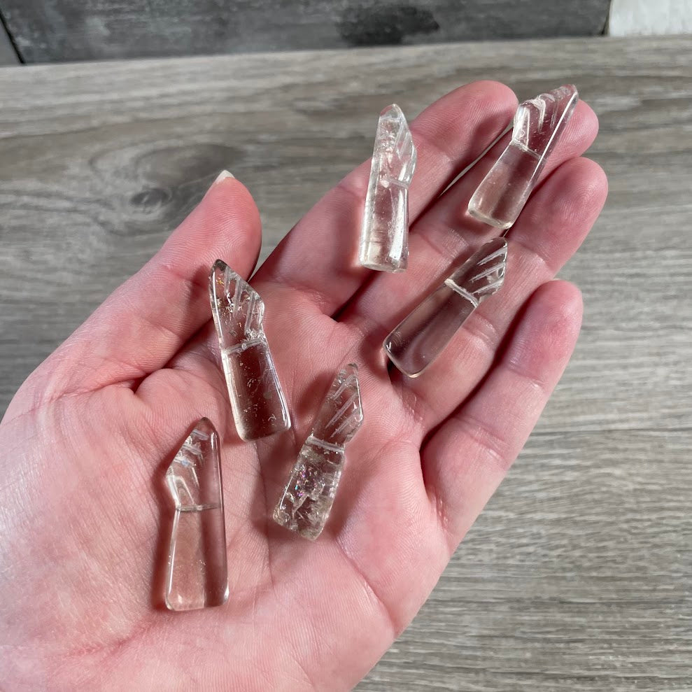 Mango gemstone hand amulet wholesale crystal carving by Keystone Crystals