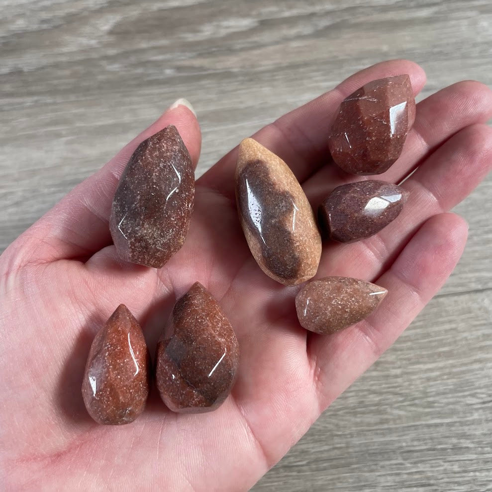 red jasper polished gemstone flames bulk crystal carvings for retailers