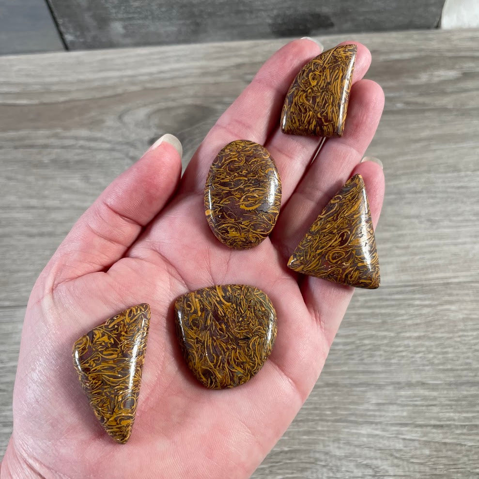 Miriam jasper gemstone cabochons for jewelry making and wire wrapping
