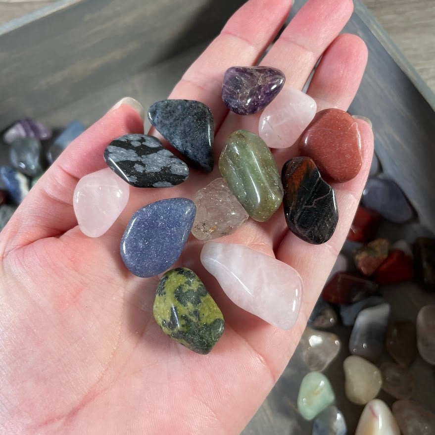 Wholesale assorted tumbled crystals for resale and craft supplies