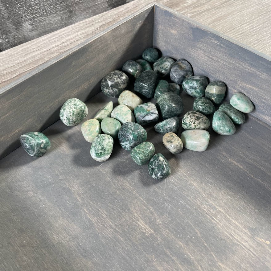 Natural China Jade tumbled gemstones for resale and displays