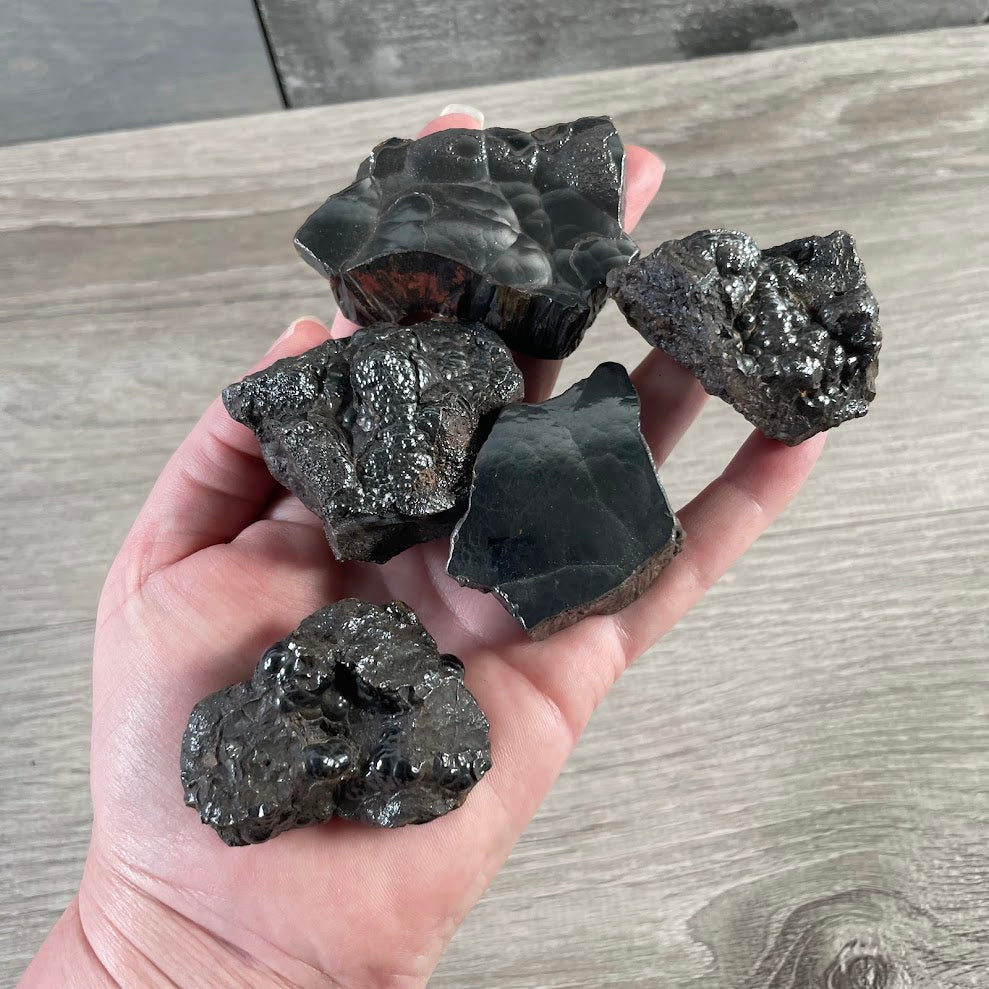 Natural hematite mineral stone for crystal shops and rock collections