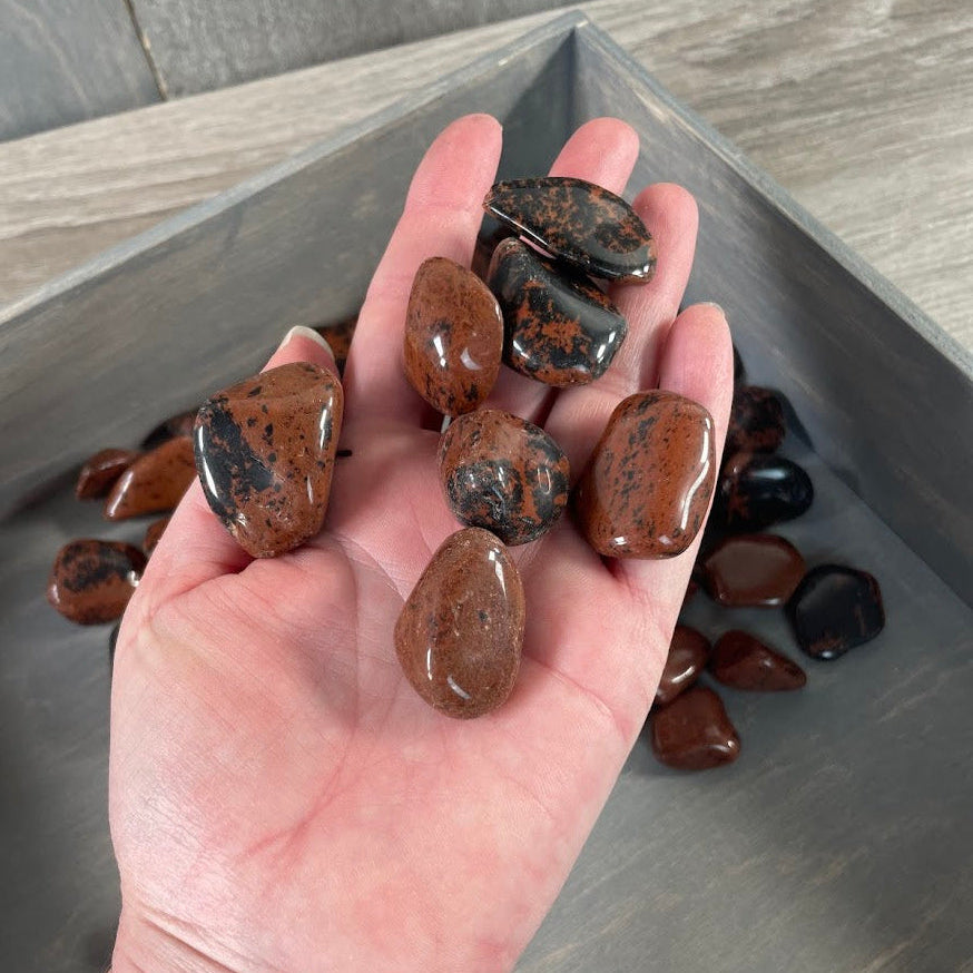 Bulk Mahogany Obsidian grounding stones wholesale