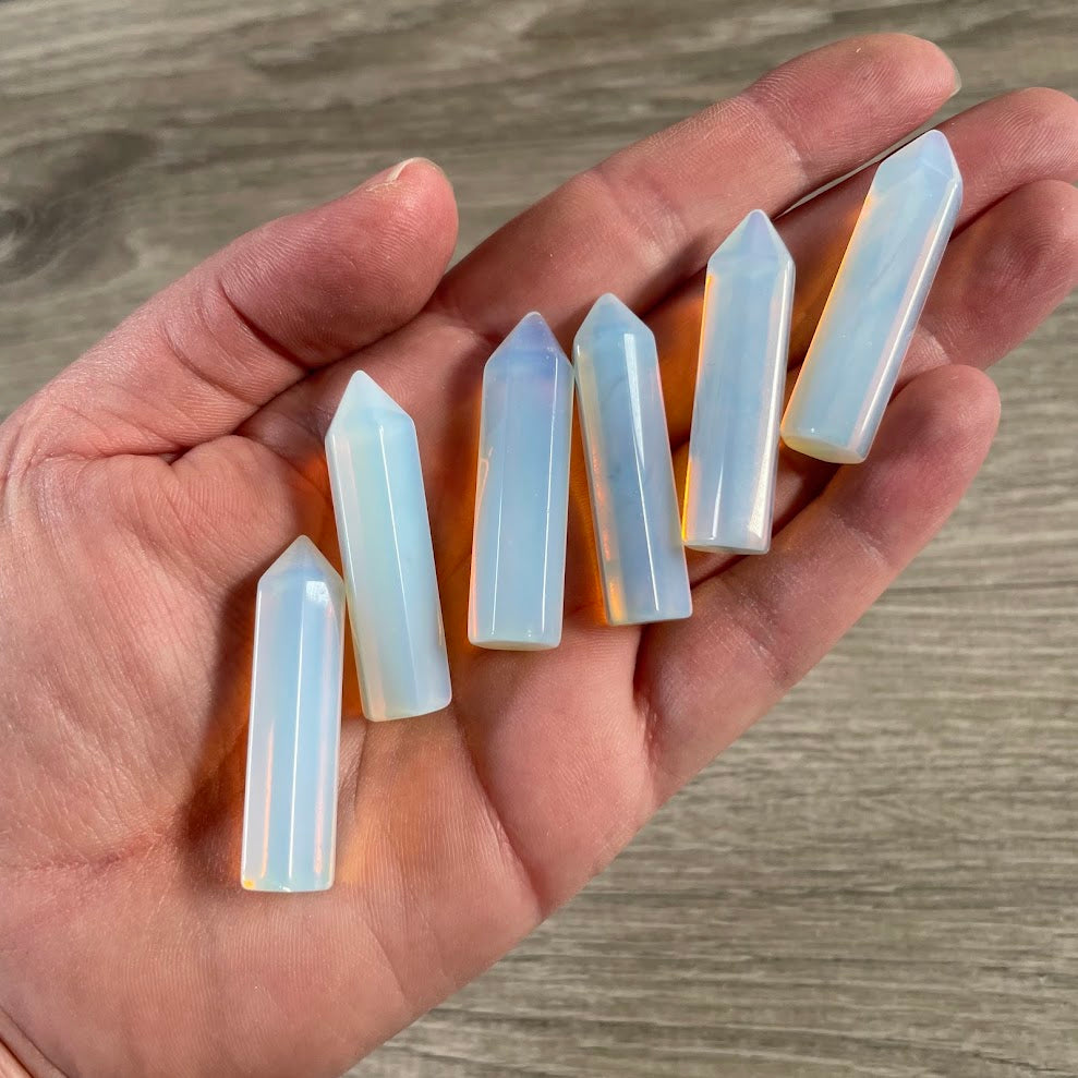 Opalite gemstone obelisk points wholesale wire wrapping stones