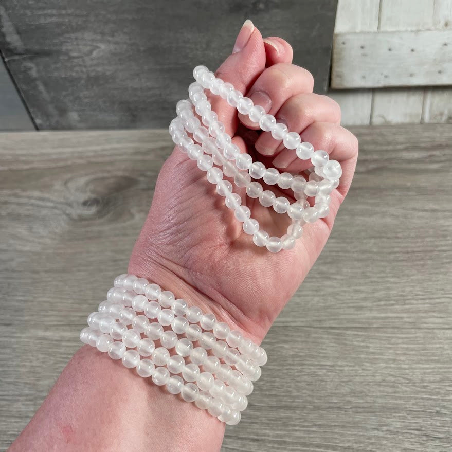 Gemstone Beaded Stretch Bracelets 6mm  – Bulk Jewelry