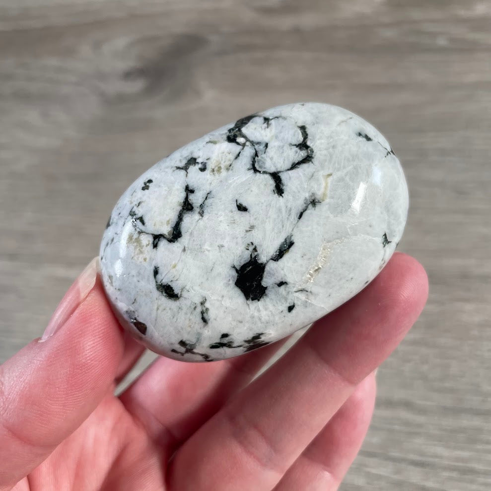 Natural rainbow moonstone palm stones gift shop supply
