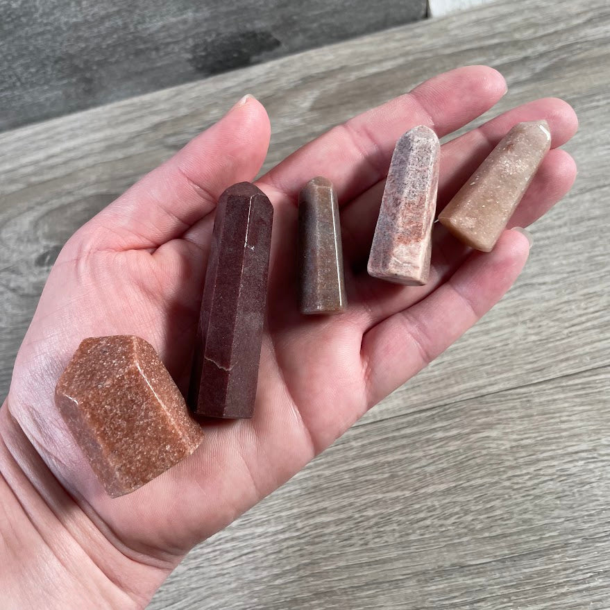 Wholesale red jasper small crystal obelisks Brazilian gemstones for metaphysical shops