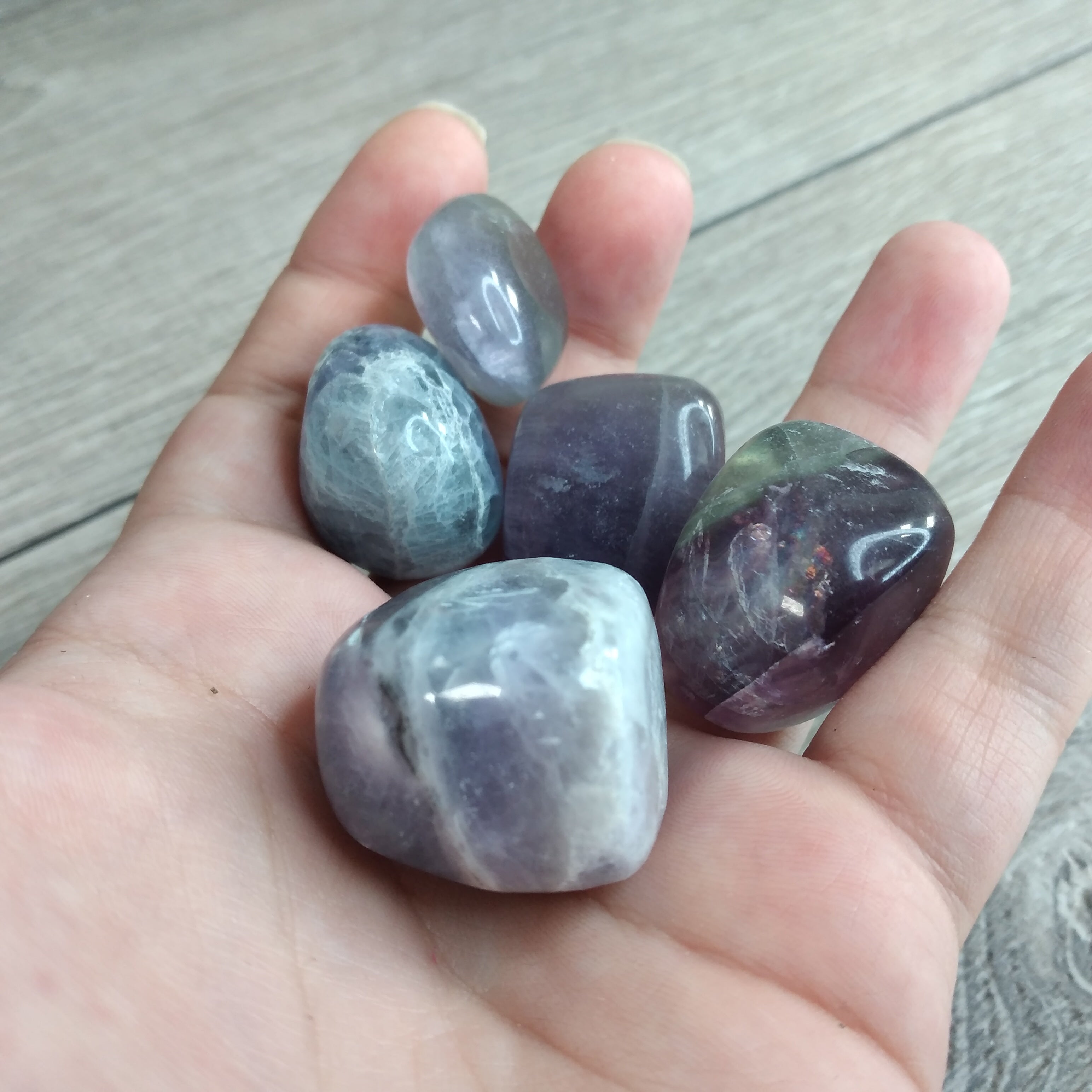 Colorful Fluorite Tumbled Stone 1 Lb