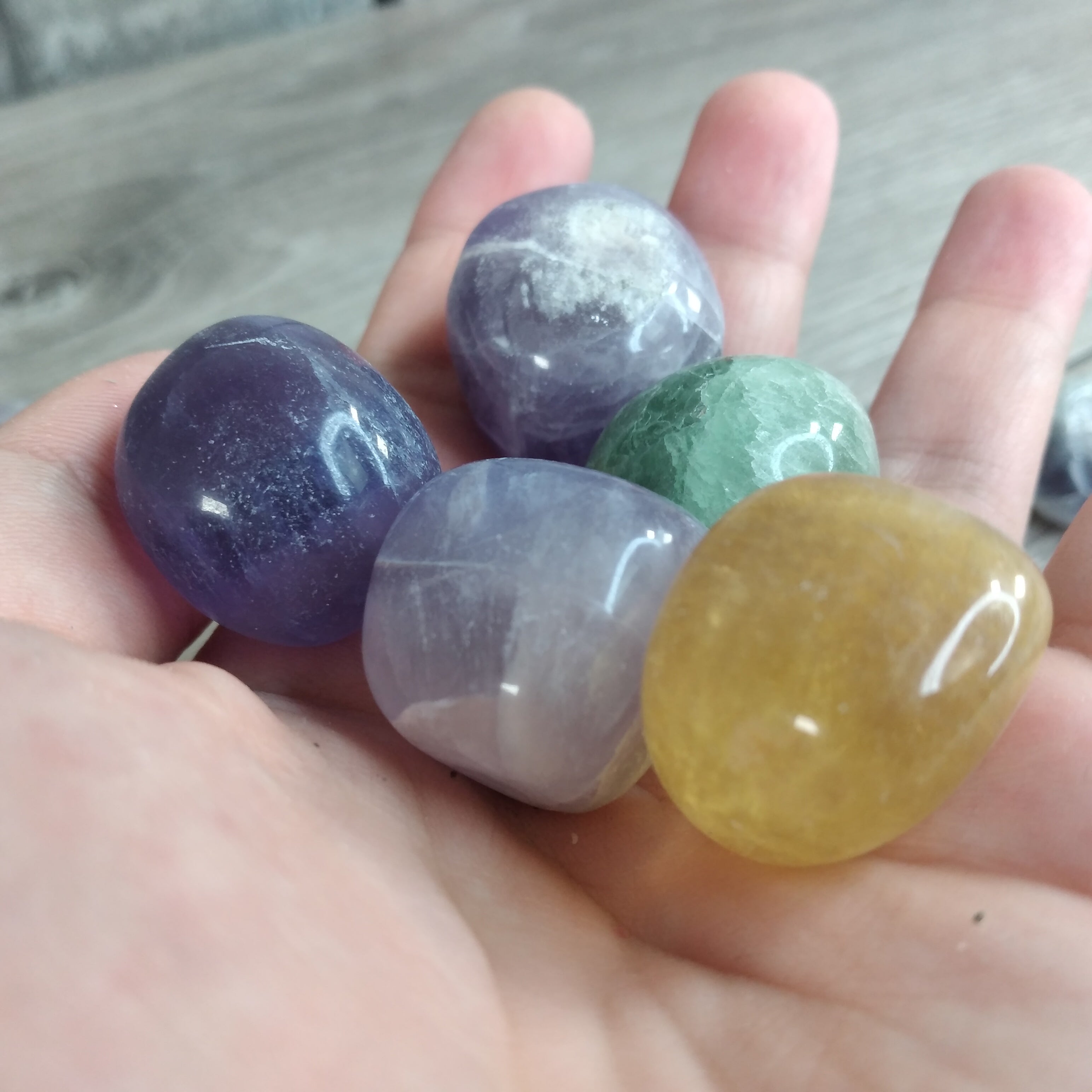 Colorful Fluorite Tumbled Stone 1 Lb