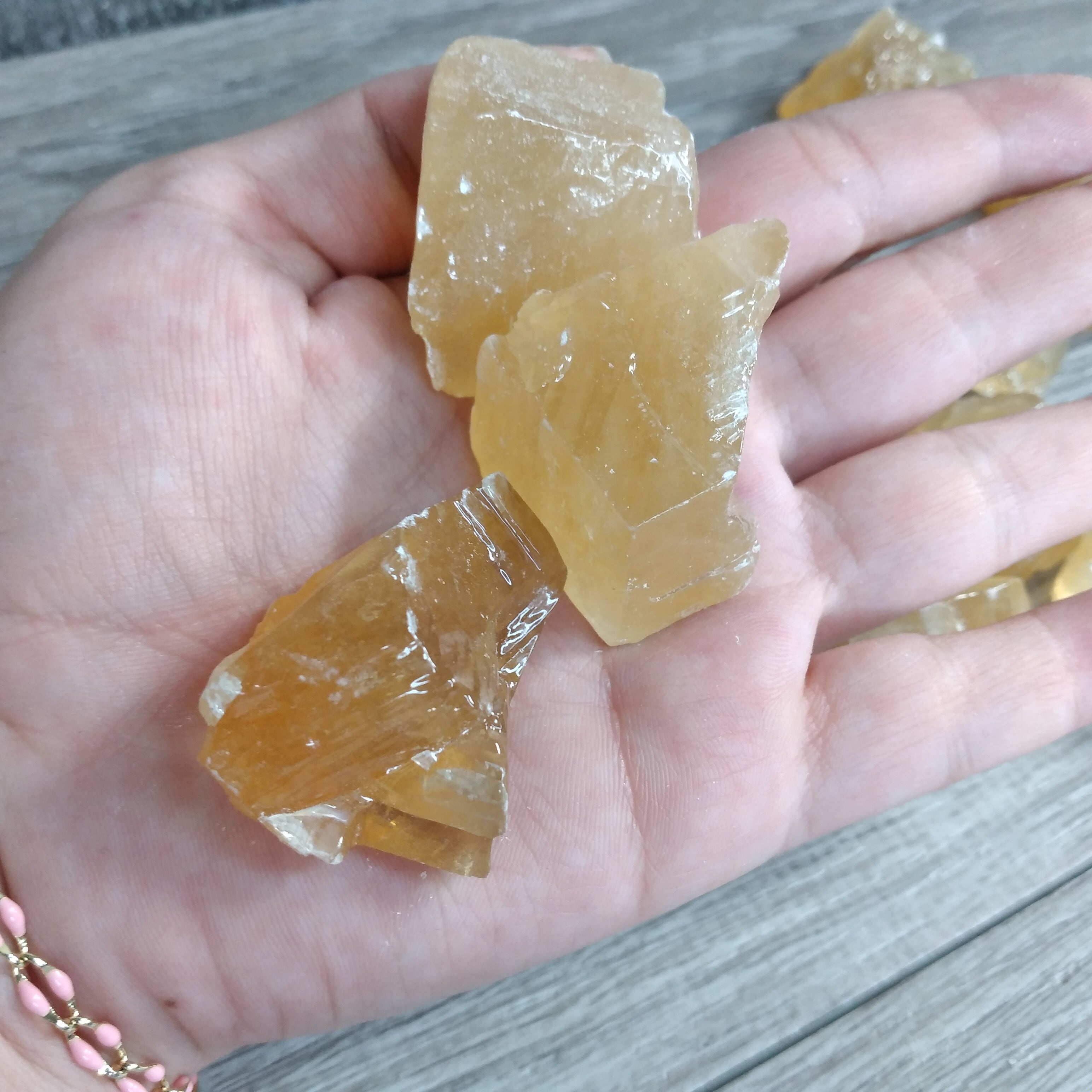 Honey Calcite Chunks 1 Lb