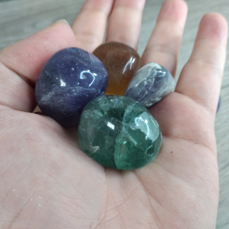 Colorful Fluorite Tumbled Stone 1 Lb