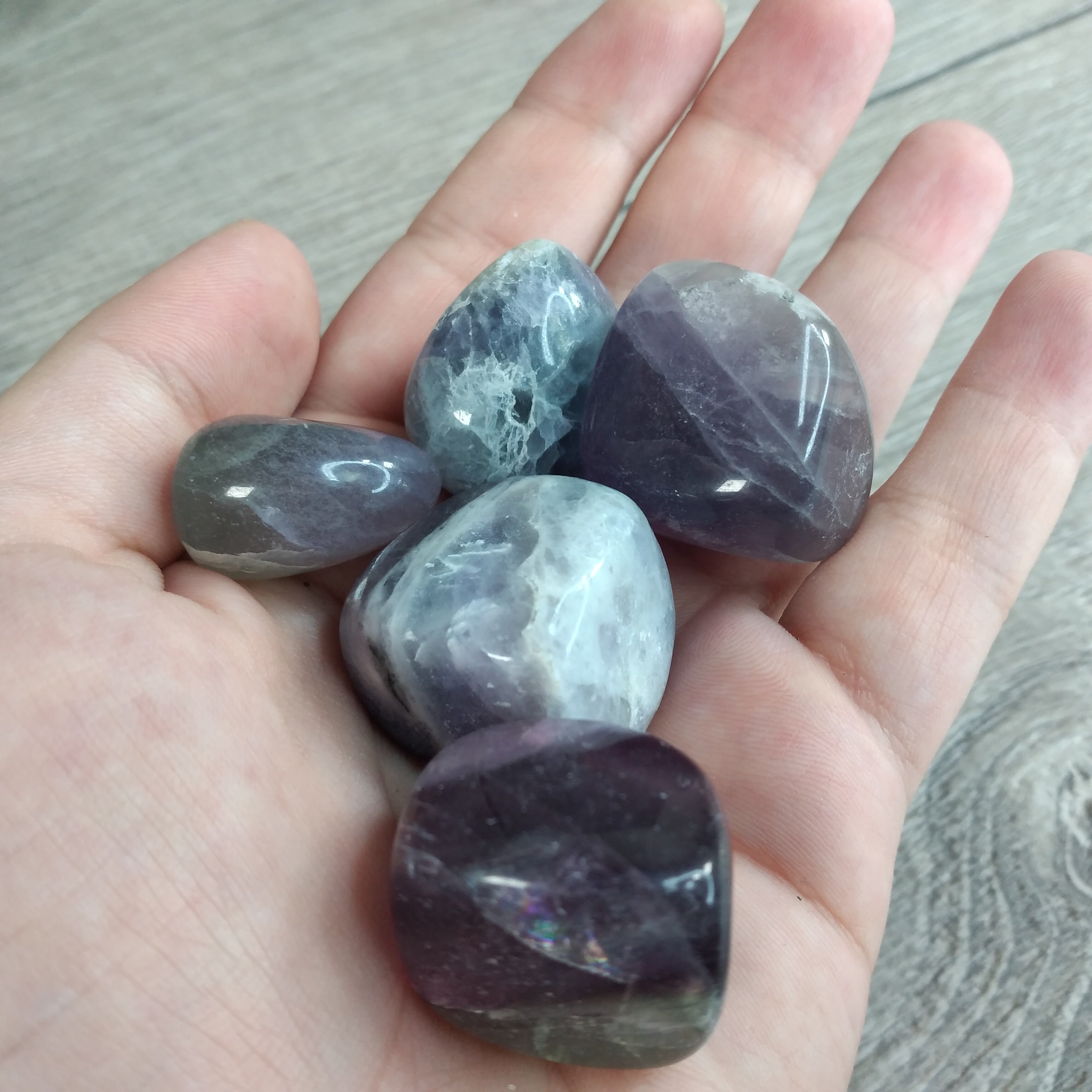 Colorful Fluorite Tumbled Stone 1 Lb