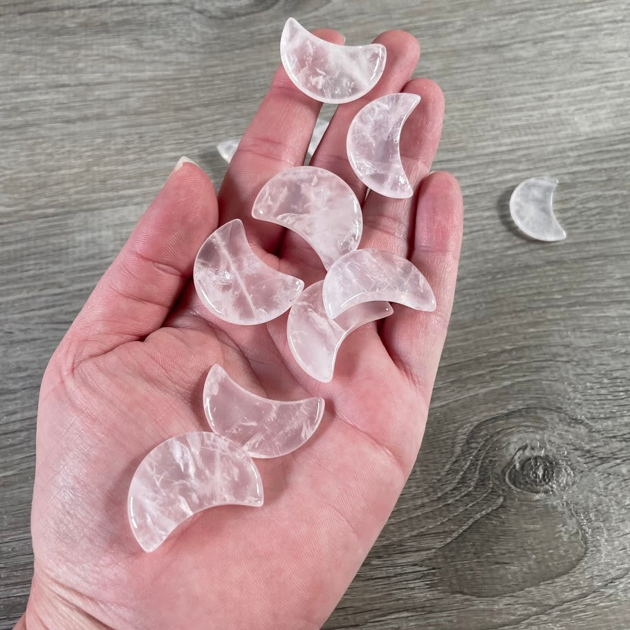 rose quartz pocket moon crystals rock shops