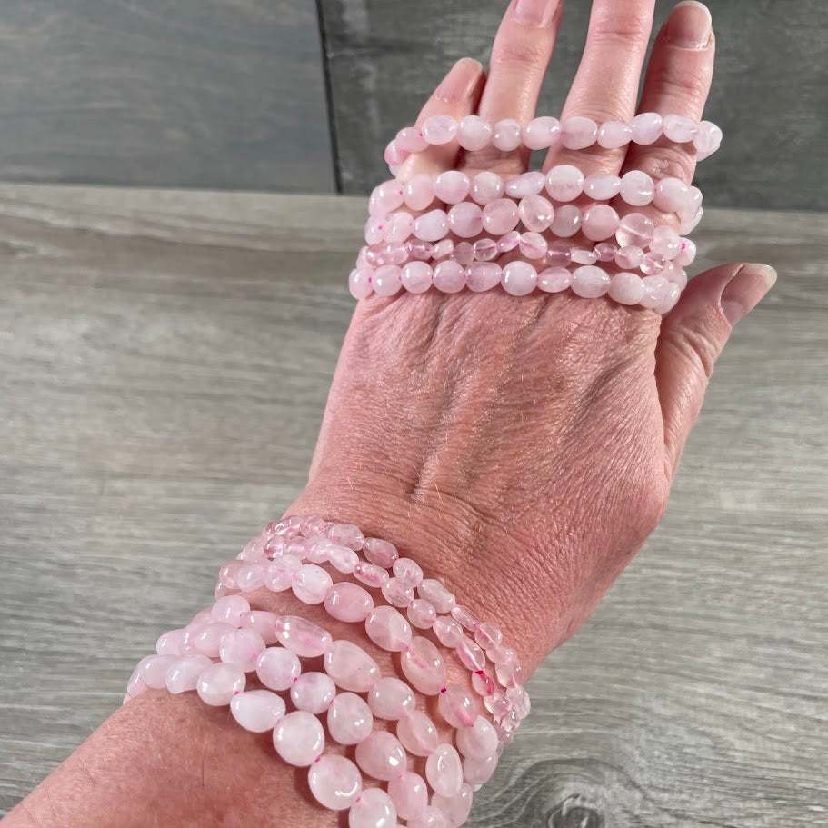 rose quartz wholesale crystal jewelry bracelet with natural gemstones