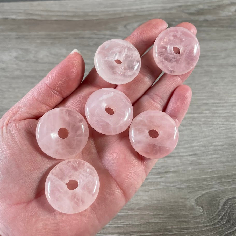 plain gemstone rose quartz pendant wholesale jewelry making by keystone crystals