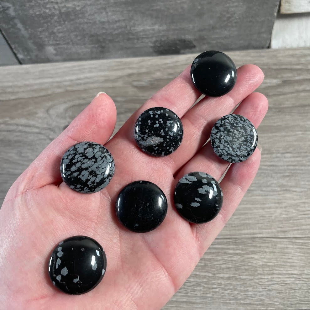 snowflake obsidian gemstone cabochons for wholesale jewelry supply inventory