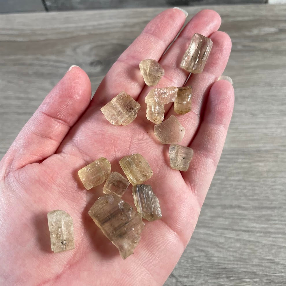 Rough Scapolite stone raw crystal specimen for rock and mineral collections