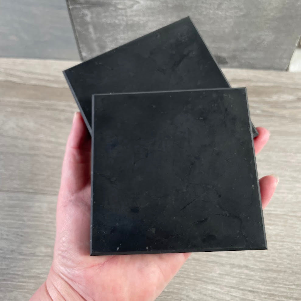 Shungite Charging Plate – Wholesale Polished Black Stone Slab