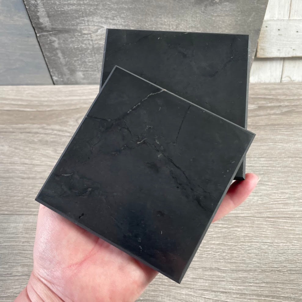 Shungite Charging Plate – Wholesale Polished Black Stone Slab
