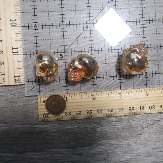 Aura Electroplated Glass Skulls