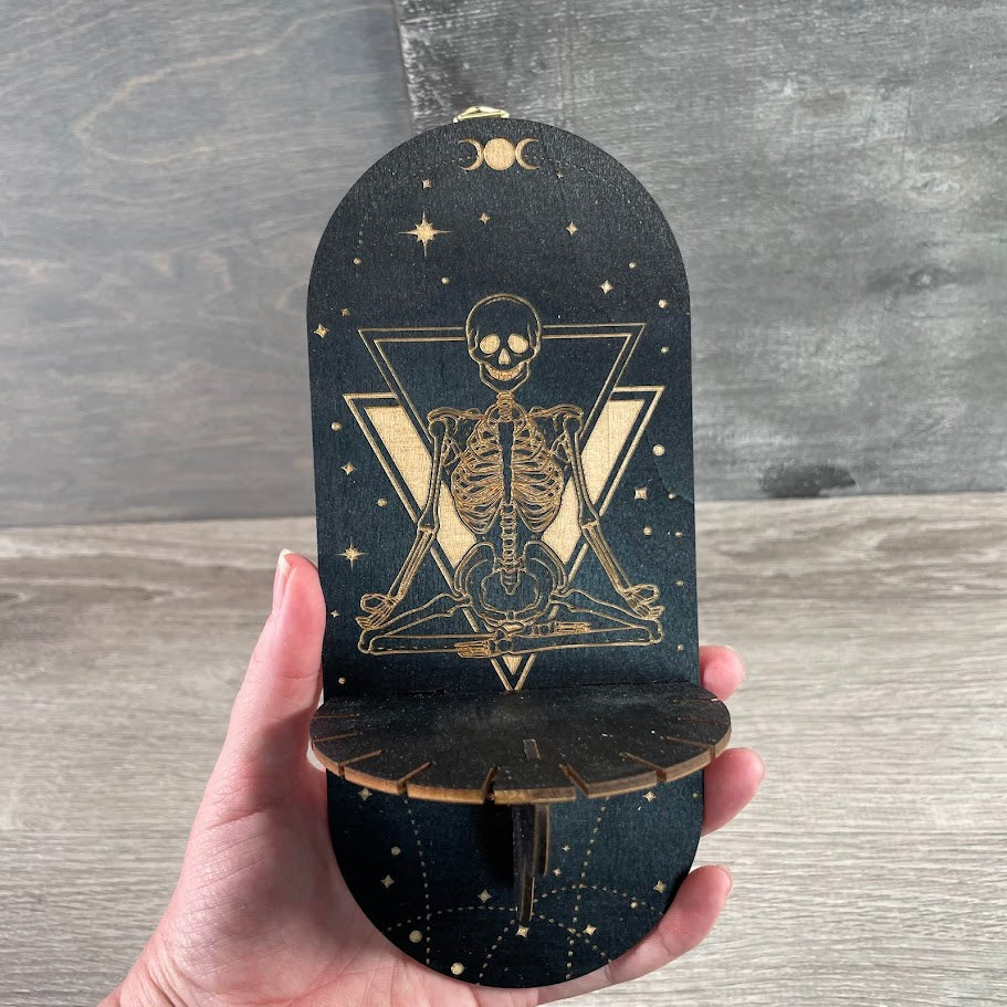 skull wood pendulum board for spiritual shops