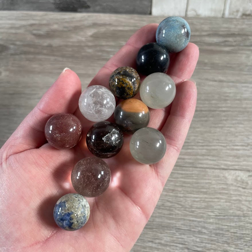 Assorted gemstone spheres from Brazil wholesale crystals for metaphysical shops